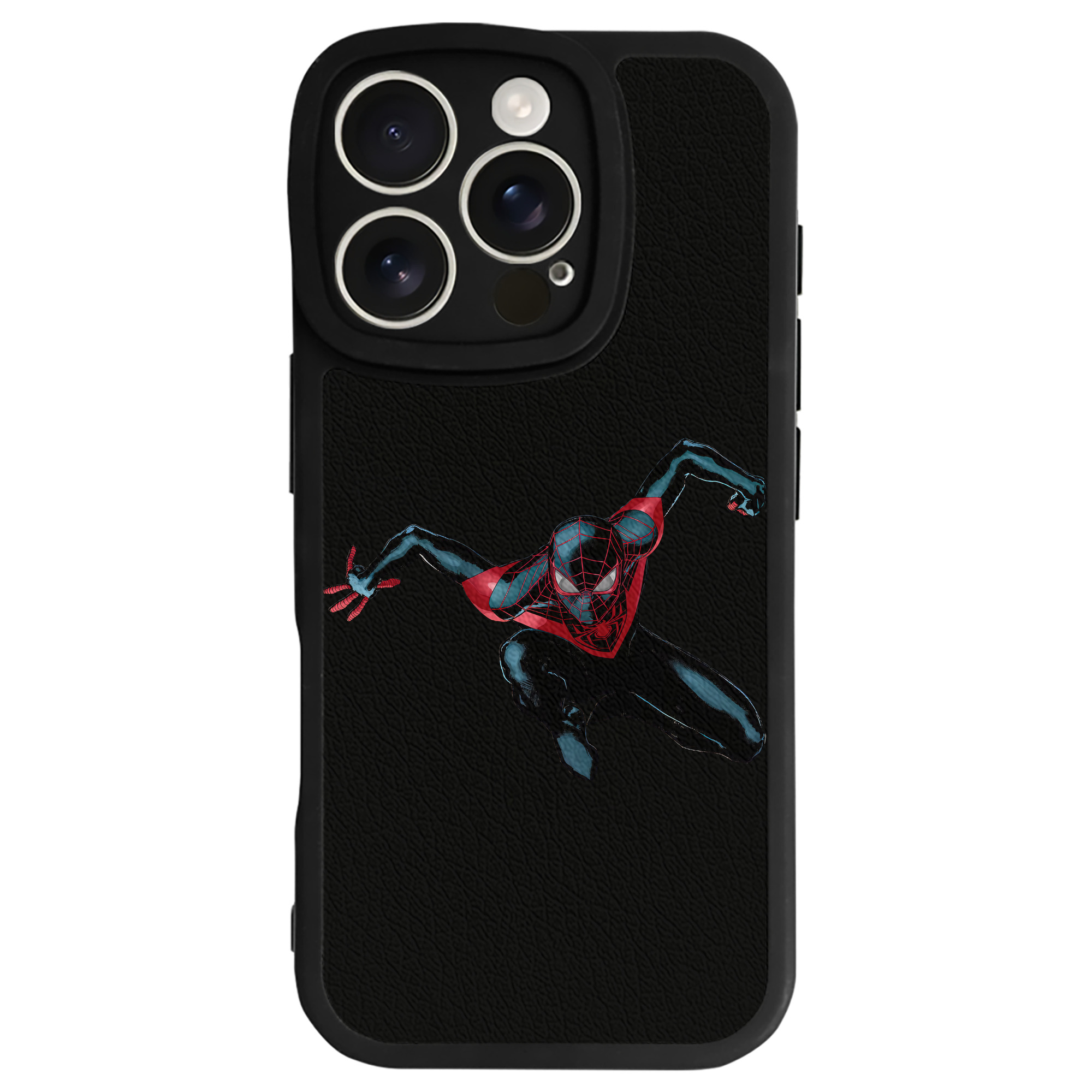 （画像用） Spider Man スパイダーマン 【iPhone 16シリーズ対応】シリコンスマホケース（レザー調） 材質：シリコン